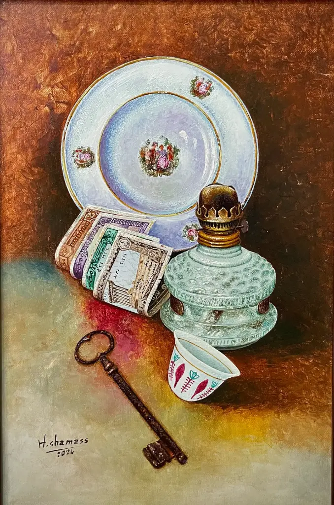 Echoes of Nostalgia - Oil on Canvas by Hassan Shamass